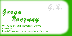 gergo mocznay business card
